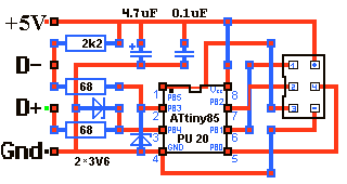 My LittleWire Layout für Lochrasterplatte